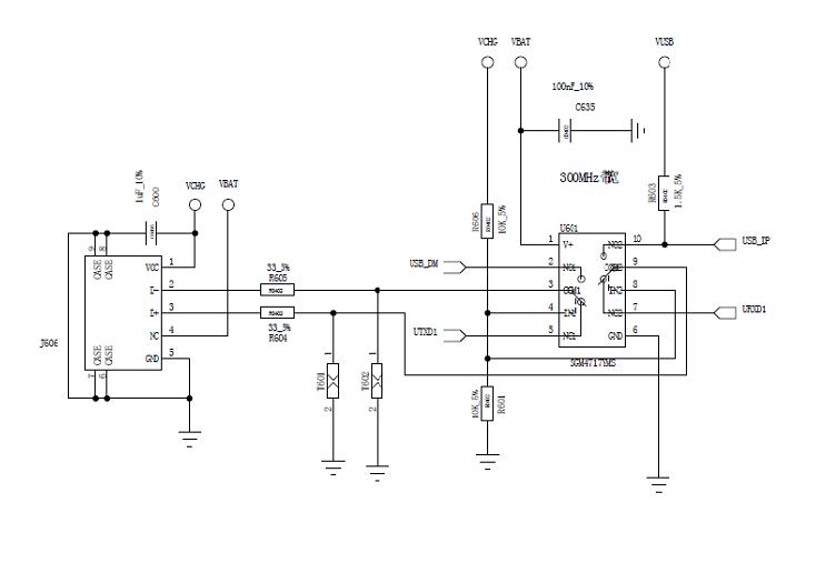 串口/USB電路圖--P1300手機開發(fā)套件硬件組成與特點